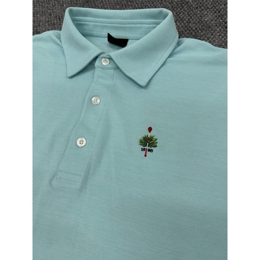 Dunning Golf Men's XL Merion Golf Club Performance Polo Shirt Aqua Blue